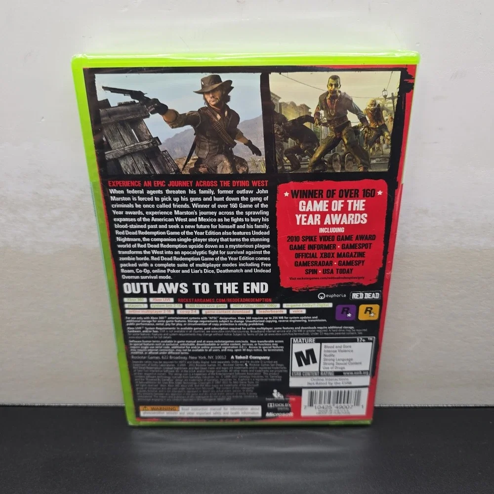 Red Dead Redemption Game of the Year Edition Xbox 360 Video Game New Sealed